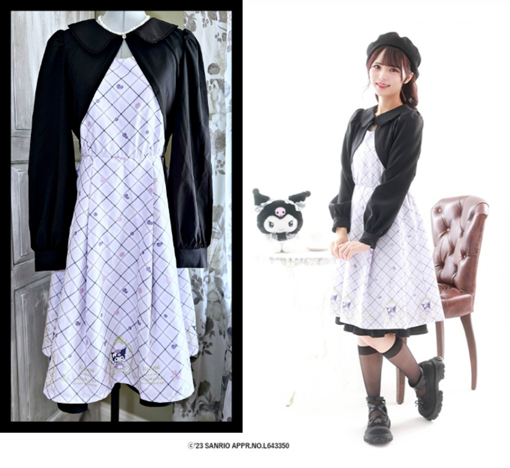 Axes Femme Poetique Sanrio Kuromi Tea Room OP Dress J Fashion Lolita Kawaii